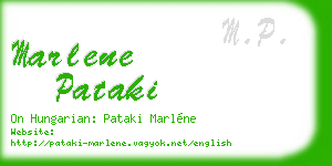 marlene pataki business card